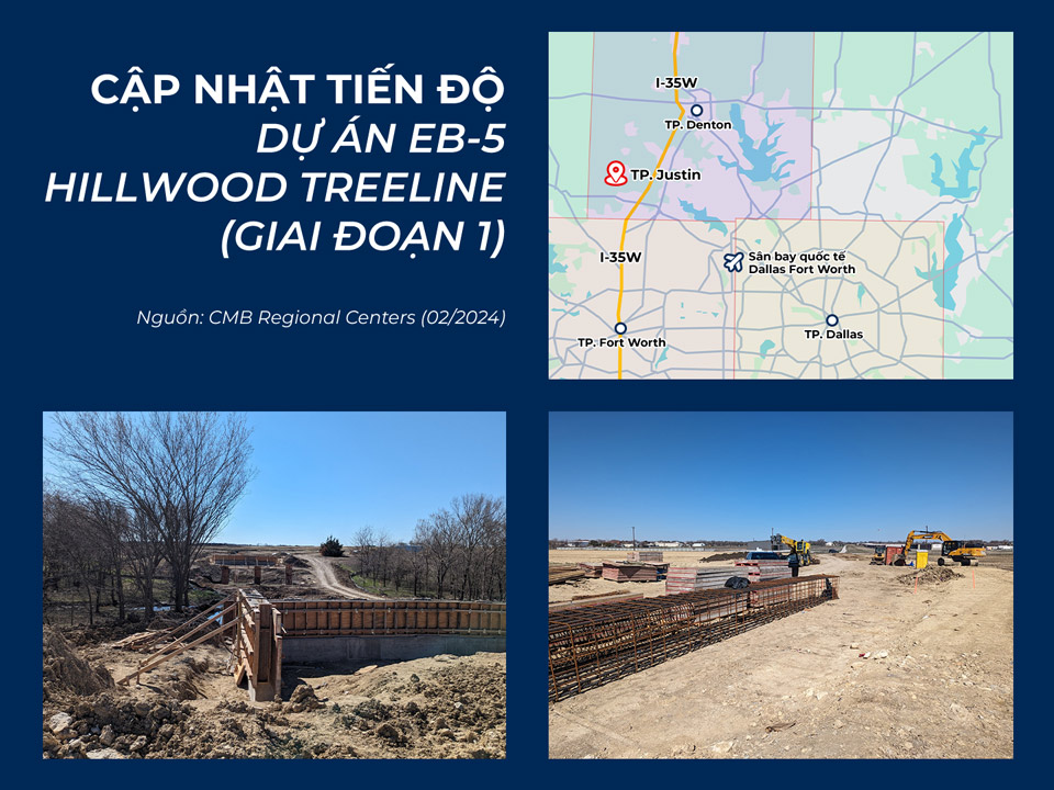 Hình ảnh cập nhật tiến độ dự án EB-5 Hillwood Treeline